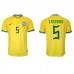 Brazilië Casemiro #5 Voetbalkleding Thuisshirt WK 2022 Korte Mouwen